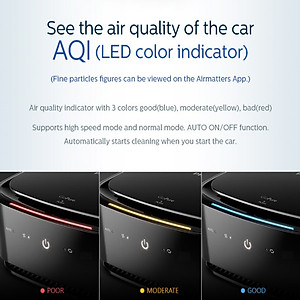 Máy khử mùi, lọc không khí trên xe ô tô thương hiệu cao cấp Philips GP6201 - Công suất: 3.7W - Điện áp: 12V - Hàng Nhập Khẩu