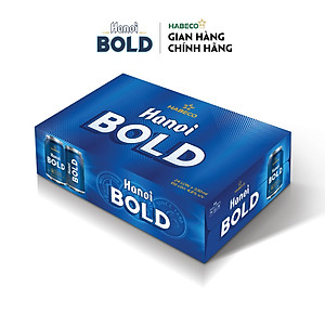 Combo 2 Thùng Bia Hanoi BOLD - Thùng 24 lon 330ml