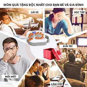 Máy massage mắt 16 đầu rung KACHI MK380 phun sương thư giãn - hàng chính hãng