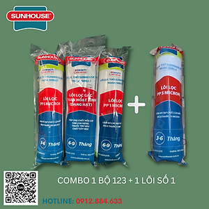 Combo 1 bộ 123 + 1 lõi số 1 Sunhouse SHLL (tổng 4 lõi) - Hàng chính hãng 