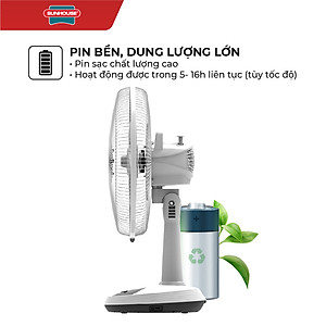 Quạt Sạc Tích Điện Sunhouse SHD7223 (24W) - Hàng Chính Hãng