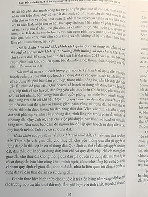 Luật đất đai năm 2024 và án lệ giải quyết vụ án, vụ việc về đất đai trong thực tiễn xét xử