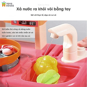 Bộ đồ chơi nhà bếp Toys House nấu nướng, có vòi nước và bảng vẽ, hướng nghiệp cho bé từ 3 tới 8 tuổi