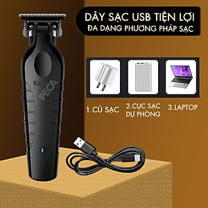 Tông đơ chấn viền Kemei KM-2299 lưỡi cắt mạ carbon cao cấp công suất 5W - Chính hãng