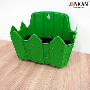 Chậu Nhựa Trồng Cây ANKAN Để Treo Ban Công, Treo Tường, Ngoài Trời, Sân Vườn, Kích Thước 24 x 19cm, Nhựa Cao Cấp