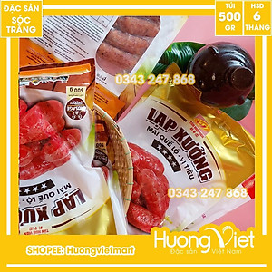 Đặc Sản Sóc Trăng - Lạp Xưởng Sóc Trăng Mai Quế Lộ Vị Tiêu Tân Huê Viên 500G, Lạp Xưởng Tiêu 4 Sao Cao Cấp Hương Vị Thơm Ngon Đậm Đà