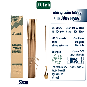 Nhang Trầm Hương Thượng Hạng 3 Lành Dài 23-30-40cm, Hộp 100-400gr Tự Nhiên 100% >15 Năm Trầm Thờ Cúng Thư Giãn Xông Nhà