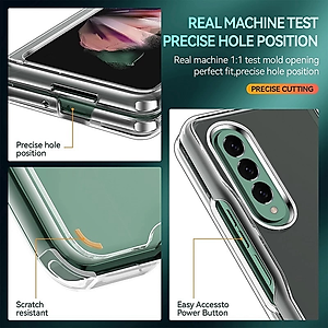 Ốp lưng trong suốt cho Samsung Galaxy Z Fold 3 4 5 6 hiệu Likgus Crashproof giúp chống chịu mọi va đập - hàng nhập khẩu