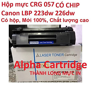 Hộp mực 057 Có Chip dành Canon LBP 223dw 226dw 228x MF453dw MF440 MF445dw MF449x -Hàng chính hãng Alpha Cartridge