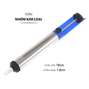 Ống Hút Chì, Thiếc Hàn Mini Nhỏ Gọn Thân Nhôm Kim Loại Bằng Tay Mai Lee