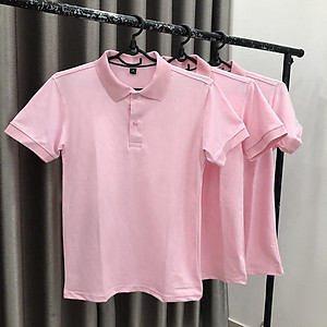 Áo Thun Có Cổ Cá Sấu 4 Chiều Hồng Sen