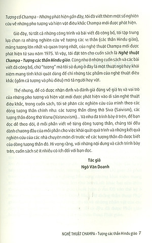 NGHỆ THUẬT CHAMPA - Tượng Các Thần Hindu Giáo - Ngô Văn Doanh - (bìa mềm)