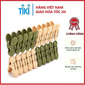 Combo 40 kẹp quần áo củ lạc Việt Nhật phơi đồ tiện ích - Hàng chính hãng 