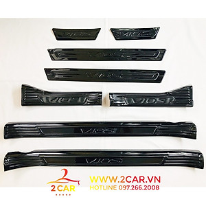 Ốp Bậc Cửa, nẹp bước chân Xe Toyota Vios 2014-2017, 2019- 2022, chất liệu Titan