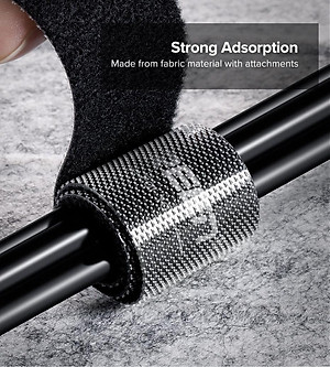 Ugreen UG70110LP124TK 1M cỡ 15mm băng dán Velcro màu đen ngang 1.5cm - HÀNG CHÍNH HÃNG