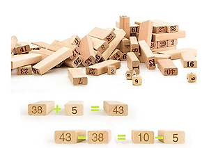 Đồ Chơi Rút Gỗ Cỡ Lớn Cao Cấp Loại Lớn Kèm 4 Con Súc Sắc Cho Bé