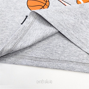 Bộ bé trai BIGFOX - MISS MEOW thu đông, bộ dài tay cho bé phong cách Âu Mỹ hình in quả bóng10 - 26 kg