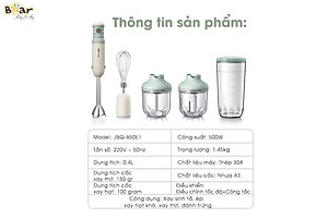 Bộ máy xay cầm tay đa năng Model: JBQ-B50E1- Hàng chính hãng
