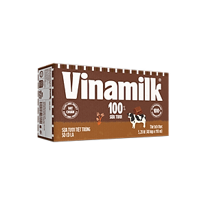 COMBO 6 LỐC SỮA TƯƠI TIỆT TRÙNG VINAMILK 100% SÔCÔLA - LỐC 4 HỘP X 110ML
