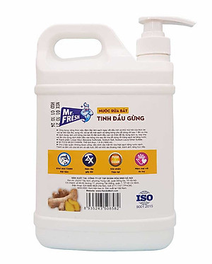 Nước rửa chén bát siêu sạch khử mùi hải sản Mr Fresh 1,6L Tinh Dầu Gừng/ Tinh Dầu Quế / Tinh Chất Cám Gạo