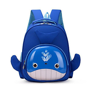 Balo cho bé mẫu giáo 2 3 4 5 tuổi ba lô quả trứng hình thú voi cá mập ngựa hổ  hình nổi 3D1230