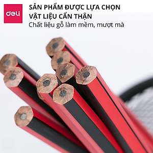 Bút Chì Lục Giác 2B HB Deli - Bút Chì Gỗ Thi Trắc Nghiệm Ruột Đậm Bút Chì Học Sinh Cấp 1 Tập Viết Chì Vẽ Phác Thảo
