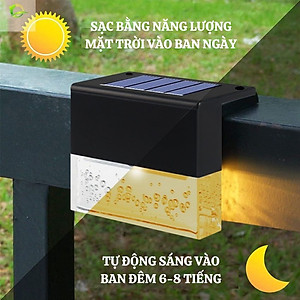 Đèn led năng lượng mặt trời trang trí sân vườn, gác tường rào, cổng ngoài trời, rọi tranh, chống nước, tự động phát sáng, tự động bật tắt