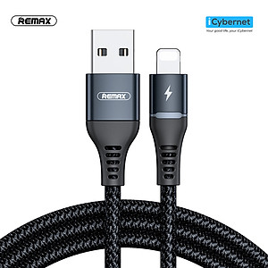 Cáp sạc USB to IP Remax RC-152i chiều dài 1m sạc 2.4A và truyền dữ liệu đồng thời 480MB/s có đèn tiện lợi - Hàng chính hãng