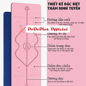 Thảm Tập Yoga Định Tuyến TPE cao cấp tặng kèm túi đựng - Thảm yoga chống trượt chính hãng, Thảm Tập Yoga, Thảm Tập Gym Định Tuyến TPE dododios, Thảm Yoga Chống Trượt