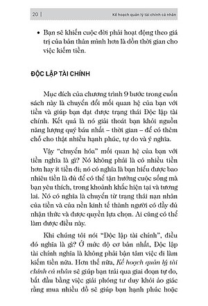 Sách Kế Hoạch Quản Lý Tài Chính Cá Nhân - "Phương Pháp 9 Bước Để Đặt Được Tự Do Tài Chính"