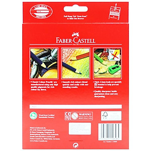 Faber-Castell-115858-Chì Màu Classic Knight - 48 Màu Dài + Chuốt