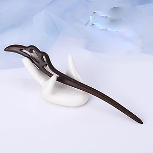 TRÂM CÀI TÓC CÁNH CHIM BẰNG GỖ MUN CÓ HỘP ĐỰNG