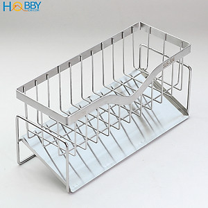 Kệ rổ để đồ rửa chén gác bồn rửa chén inox 304 Hobby home decor KRC8