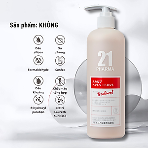 Combo Dầu Gội + Dâu Xả Giảm Rụng Tóc Kích Thích Mọc Tóc Chuyên Sâu Pharma 21 Nhật Bản - Chai 600ml