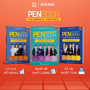 Combo khối A - PENBOOK Luyện đề thi Tốt nghiệp THPT- Bộ 3 môn Toán, Lí, Hóa