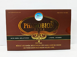 VIÊN ĂN NGỦ NGON PHAROBION PLUS - GIÚP AN THẦN NGỦ SÂU GIẤC - ĂN NGON MIỆNG - BỒI BỔ SỨC KHỎE - TĂNG SỨC ĐỀ KHÁNG CHO CƠ THỂ - MỖI NGÀY 1 VIÊN - HỘP 30 VIÊN