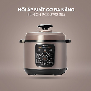 Nồi áp suất cơ Elmich 5L PCE-8792, công suất lớn 1000W, dung tích 5L, tuyệt đối an toàn với van xả tự động được thiết kế trên nắp nồi, bảo hành 24 tháng, đổi trả 12 tháng - Hàng chính hãng