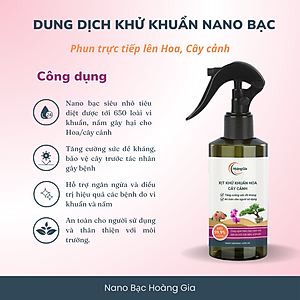 Dung Dịch Trị Nấm Cây & Hoa Nano Bạc Hoàng Gia Khử Khuẩn Cho Hoa Lan, Hoa Hồng & Cây Cảnh 200ml