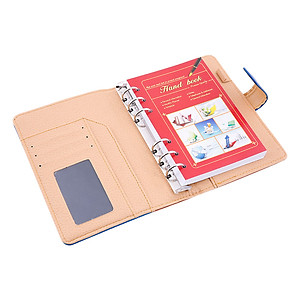 Bóp Sổ 6 Còng Da  Nhỏ  2 Màu (160 Trang) Uyên Loan - Màu Ngẫu Nhiên