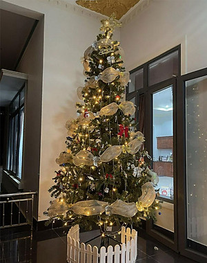 Cây thông noel màu xanh 1m2 - Tán dày và đẹp, cây thông chắc chắn và dể tháo lắp