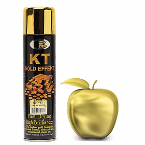 Sơn xịt mạ màu vàng GOLD KT183  Bosny (200ml/chai) - Nhập khẩu Thái Lan
