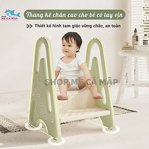 Thang mini ghế đôn 2 bậc cho bé có tai vin, Nhựa cao cấp tải trọng lên tới 75kg