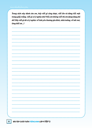 Sách Bài Tập Cuối Tuần Tiếng Anh Lớp 4 Tập 1 - Có Đáp Án (Tái Bản Lần 1-2020)