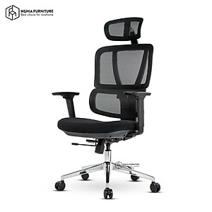 Ghế công thái học Nghia furniture LUMBAR - Ghế xoay văn phòng làm việc nhiều tính năng khủng