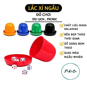 Bộ Đồ Chơi Lắc Xí Ngầu Nhỏ Gọn Phù Hợp Với Những Chuyến Picnic , Dã Ngoại .. -Tặng Kèm Xí Ngầu (Giao màu ngẫu nhiên) - PaKaSa