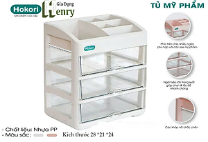 Tủ đựng mỹ phẩm để bàn Hokori 3636 Việt Nhật  2 - 3 - 4 tầng - Kệ đựng mĩ phẩm HOKORI , đồ trang điểm nhiều tầng tiện lợi