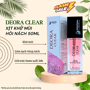 Xịt Khử Mùi Hôi Nách DEORA CLEAR 50ml, Khử Mùi Toàn Thân, Ngăn Tiết Mồ Hôi, Lưu Hương Suốt 24H