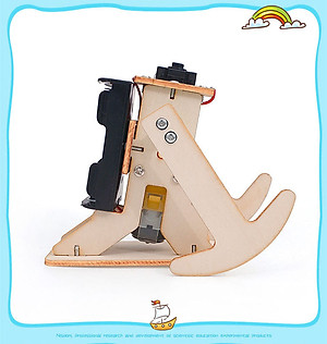 Bộ Đồ Chơi Lắp Ghép STEM Robot Đi Bộ J-12 Bằng Gỗ. Đồ Chơi Thí Nghiệm Cho Bé + Tặng Kèm 1 Tranh Ghép Bằng Gỗ