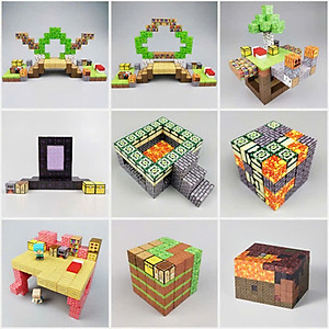 Đồ Chơi Lắp Ráp Minecraft Nam Châm Hình Khối Phát Triển Tư Duy Trẻ Em SET 50 CÁI - HÀNG CHÍNH HÃNG MINIIN