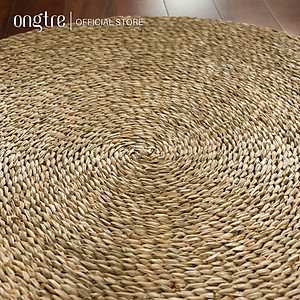 Thảm trải sàn tròn ONGTRE bằng Cói trang trí nhà cửa chụp ảnh nhiều kích thước 60/80/100/120/150/180cm